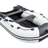 Надувная лодка ПВХ, Ривьера Компакт 3200 НДНД Комби, светло-серый/черный