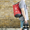 Водонепроницаемый гермомешок (с плечевым ремнем) OverBoard US1005R-Flowers - Waterproof Dry Tube Bag - 20L (Red)