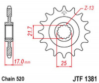 JT звезда передняя JTF1381.15