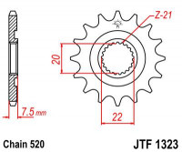 JT звезда передняя JTF1323.13