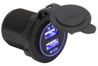 Гнездо питания с USB-разъемами, 3,1 А, подсветка (10264223)