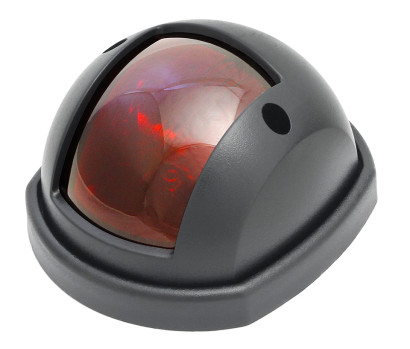 Бортовой огонь «Compact 12», красный, черный пластик, 80 мм (10237436)