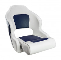 Кресло с болстером Delux Sport Flip Up, обивка белый/синий винил - 12182WB-MR