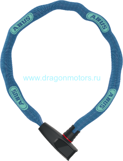 Цепь с замком для велосипеда Abus Catena 6806K/75, неоновый голубой