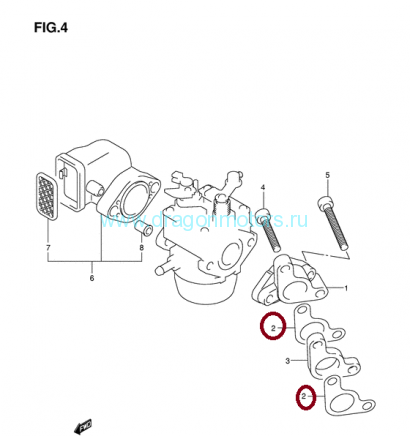 Прокладка впускной трубки Suzuki 13119-97J00-000