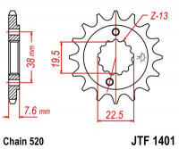 JT звезда передняя JTF1401.14