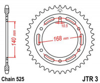 JT звезда задняя JTR3.42