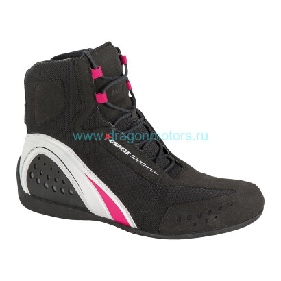 Мотоботы женские DAINESE MOTORSHOE LADY D-WP - BLACK/WHITE/FUCHSIA