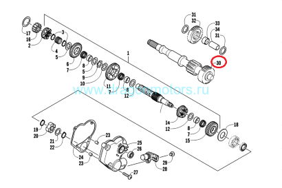 Вал КПП Arctic Cat OEM 0822-001