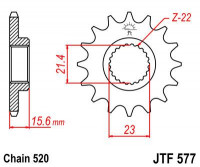 JT звезда передняя JTF577.15