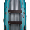 Надувная лодка ПВХ, Адмирал 375 S НДНД,  роульс, рым, накладки, голубой/серый