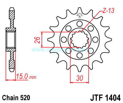 JT звезда передняя JTF1404.16