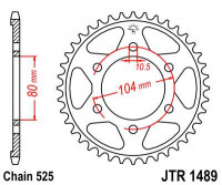 JT звезда задняя JTR1489.41