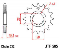 JT звезда передняя JTF585.17