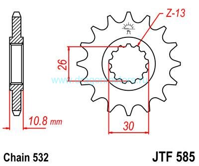 JT звезда передняя JTF585.17