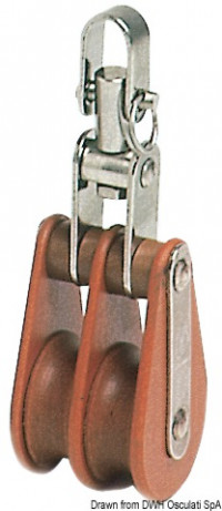 Osculati 55.007.02 - Tufnol HYE блок двухшкивный 12x43TW