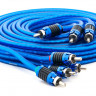 Межблочный кабель 4RCA-4RCA, 3,5 метра, витая пара, 3 экрана, медь, SWAT
