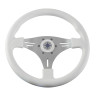 Рулевое колесо MANTA обод белый, спицы серебряные д. 355 мм, уценённое