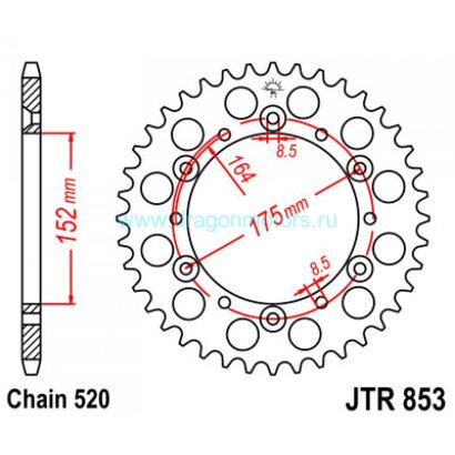 JT звезда цепного привода - JTR853.42