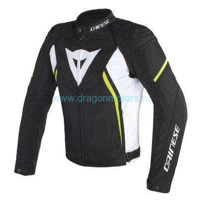 Куртка мужская DAINESE AVRO D2 TEX - BLACK/WHITE/YELLOW-FLUO