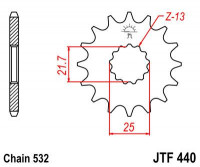 JT звезда передняя JTF440.16