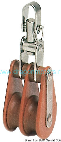 Osculati 55.007.00 - Tufnol HYE блок двухшкивный 8x30TW