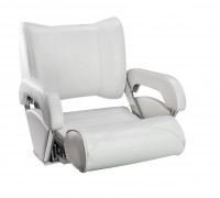 Кресло с перекидной спинкой и болстером Twin 46 Flip Up, обивка белый винил - 15102W-MR