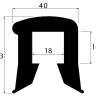Демпфер лодочный шириной 40 мм Т-782 черный (10268806)