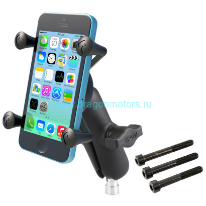 RAM-B-367-UN7U мото крепление RAM X-Grip, муфта 95 мм, шары 25 мм (1), болты M8