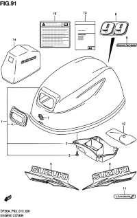Колпак Suzuki DF 9.9-20 61400-89L10-0EP / 61400-89L30-0EP / 61400-89L40-0EP