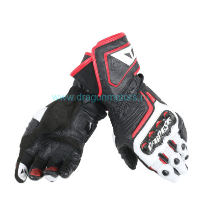 Перчатки мужские DAINESE CARBON D1 LONG - BLACK/WHITE/LAVA-RED