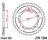 JT звезда задняя JTR1304.38