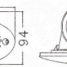 Osculati 21.100.20 - Врезной горн Fiamm Полированная нержавеющая сталь 115 dB 140x80 мм
