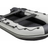 Надувная лодка ПВХ, Ривьера Компакт 3800 НДНД Комби, светло-серый/черный