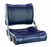 Кресло с перекидной спинкой, обивка синий винил с белым кантом - 16106B-MR