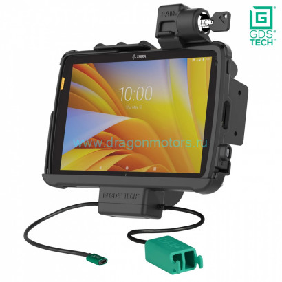Крепление с замком док-станции GDS Power + Dual USB для Zebra ET4x 10 дюймов с технологией IntelliSkin (RAM-GDS-DOCKL-ZE21PD2U)