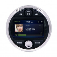 Морская магнитола MRH-301, Zone Control, серебристый ободок, Marine Rocket