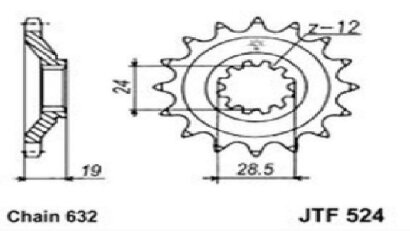JT звезда передняя JTF524.15