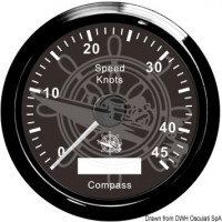 Osculati 27.780.02 - Спидометр/лаг GPS без датчика, Тип 1, 12В, Черный-черный