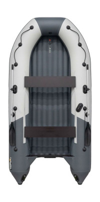 Надувная лодка ПВХ, Ривьера Компакт 3800 НДНД Комби, светло-серый/графит