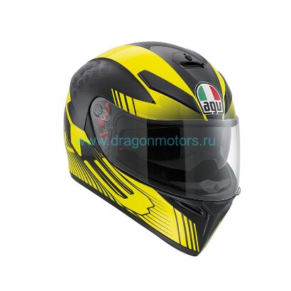Шлем AGV K-3 SV MULTI - GLIMPSE BLACK METAL/YELLOW