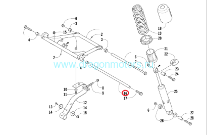 Втулка заднего рычага подвески Arctic Cat Bearcat Z1 / 570 / 2000 3604-604