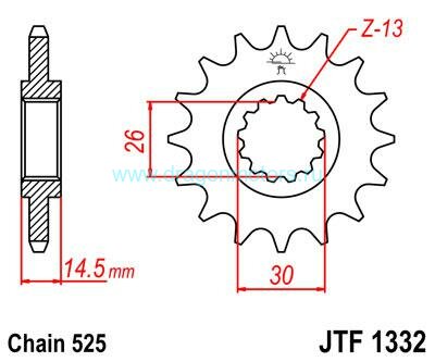 JT звезда передняя JTF1332.17