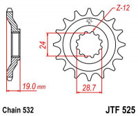 JT звезда передняя JTF525.17