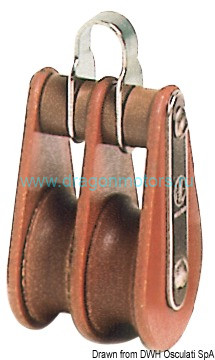 Osculati 55.006.01 - Tufnol HYE блок двухшкивный 10x35TB