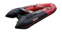 Надувная лодка ПВХ, Хантер 420 Про НДНД, красный/черный