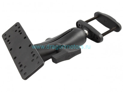 RAM-111-247U-2 крепление RAM прямоугольная площадка и струбцина, муфта 140 мм, шары 38 мм (1,5)