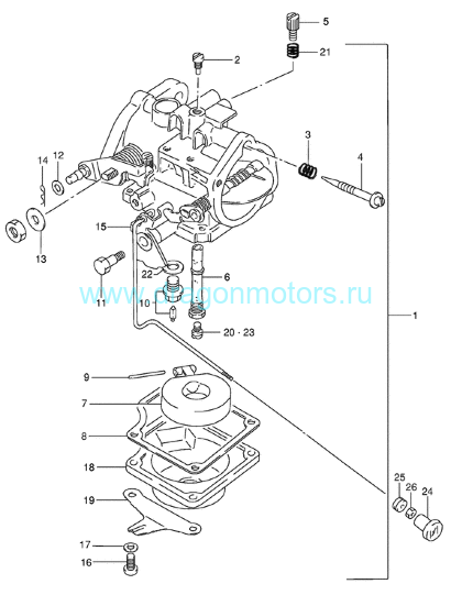Карбюратор Suzuki DT40 13200-944J0-000