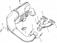 Глушитель в комплекте Yamaha VK 540 - 83R-14710-04-00