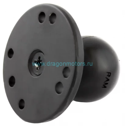 RAM-202U-IN1 универсальное крепление RAM, шар 38 мм (1,5) усиленный, круглая площадка 62 мм (2,5)